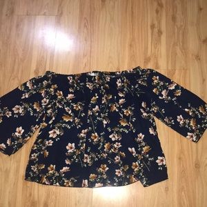 Cute off the shoulder floral top